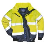 Jakna HI VIS CONTRAST BOMBER C465 žuta-plava