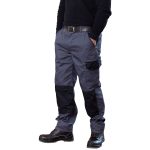 Hlače klasik Worker, siva-crna